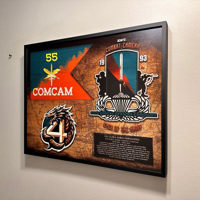 55th Public Relations Company Wood Guidon Plaque - 16.5&quot;x20.5&quot;