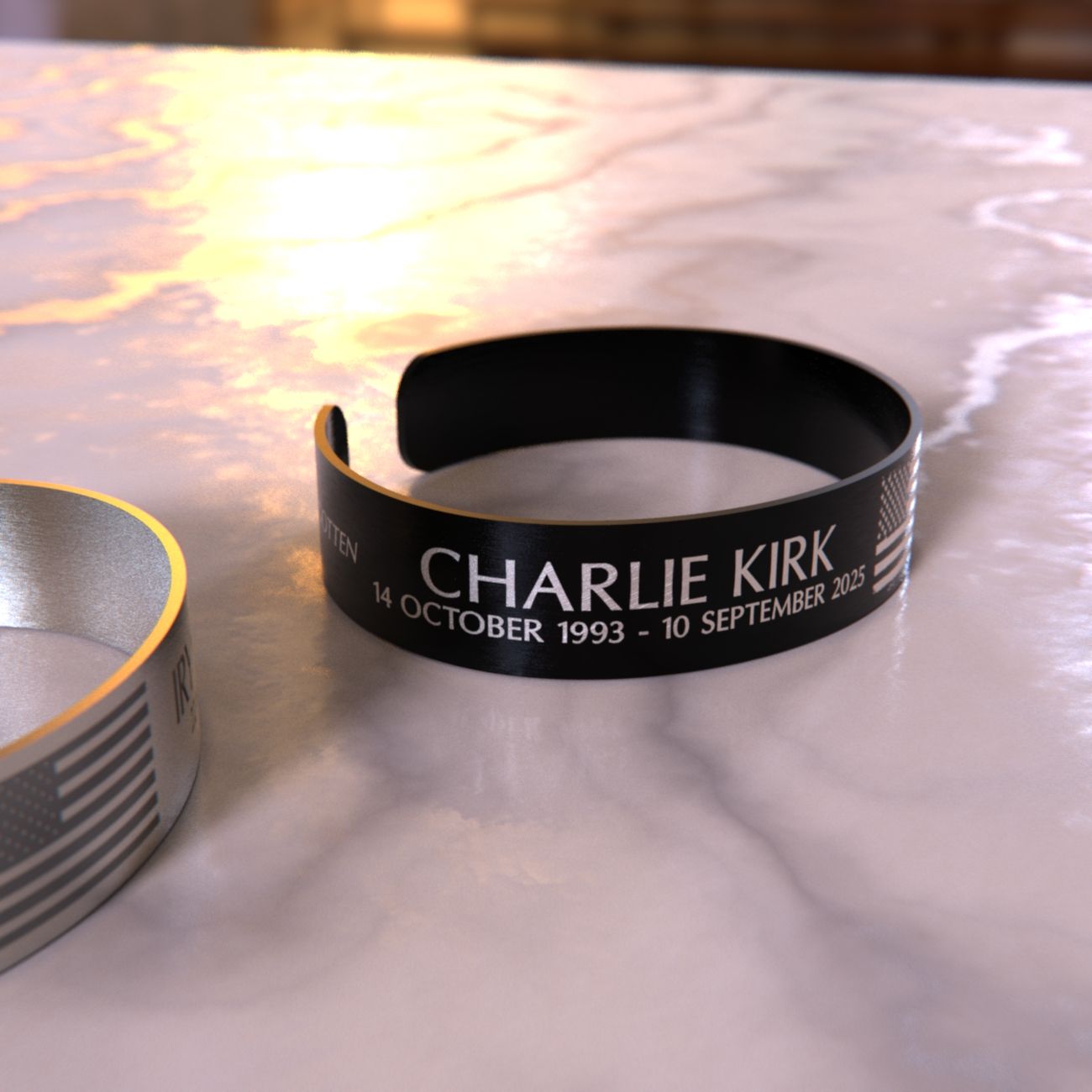 Charlie Kirk and Iryna Zarutska Memorial Bracelet