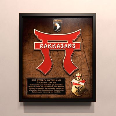 21st BEB Rustic Stained Wood Plaque 12.5"x10.5"