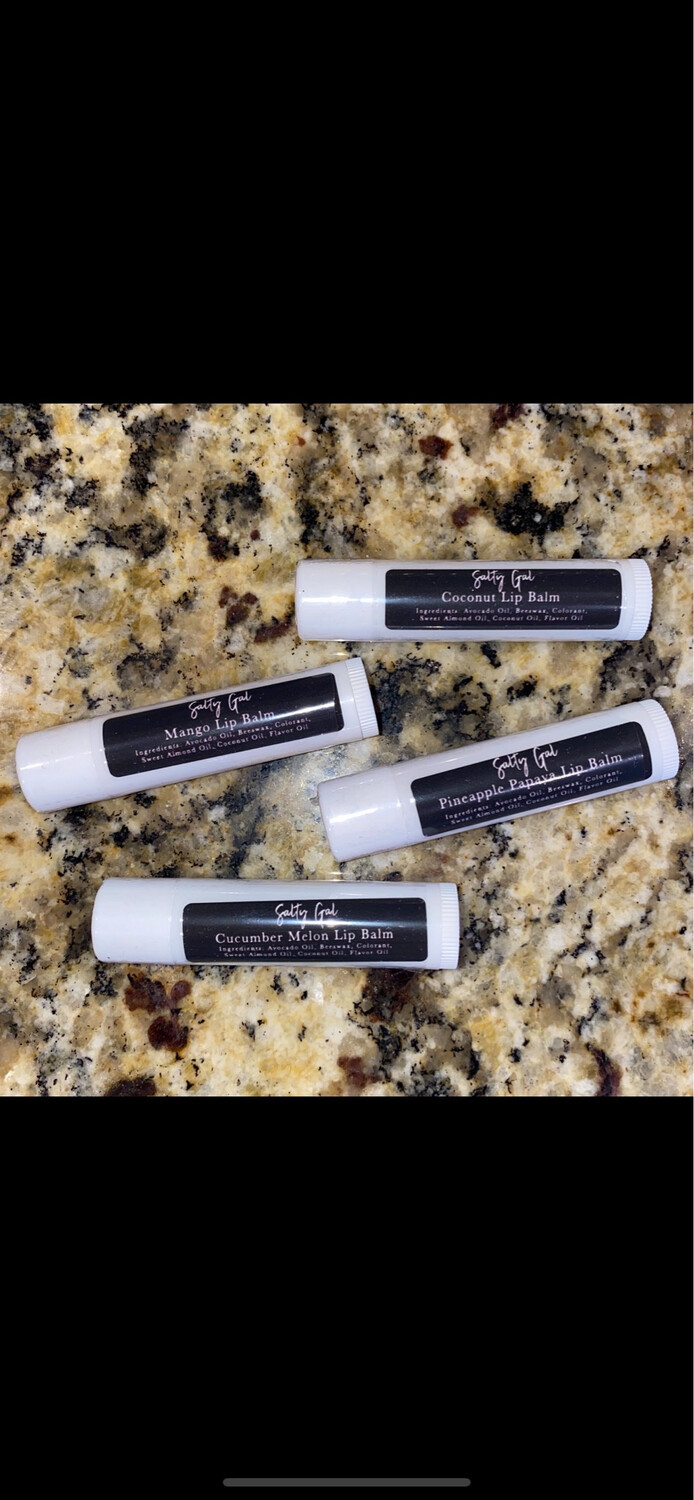 4 Pack Lip Balm + Keychain