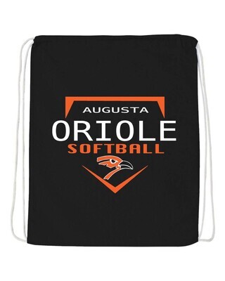 Augusta Orioles Softball Drawstring bag