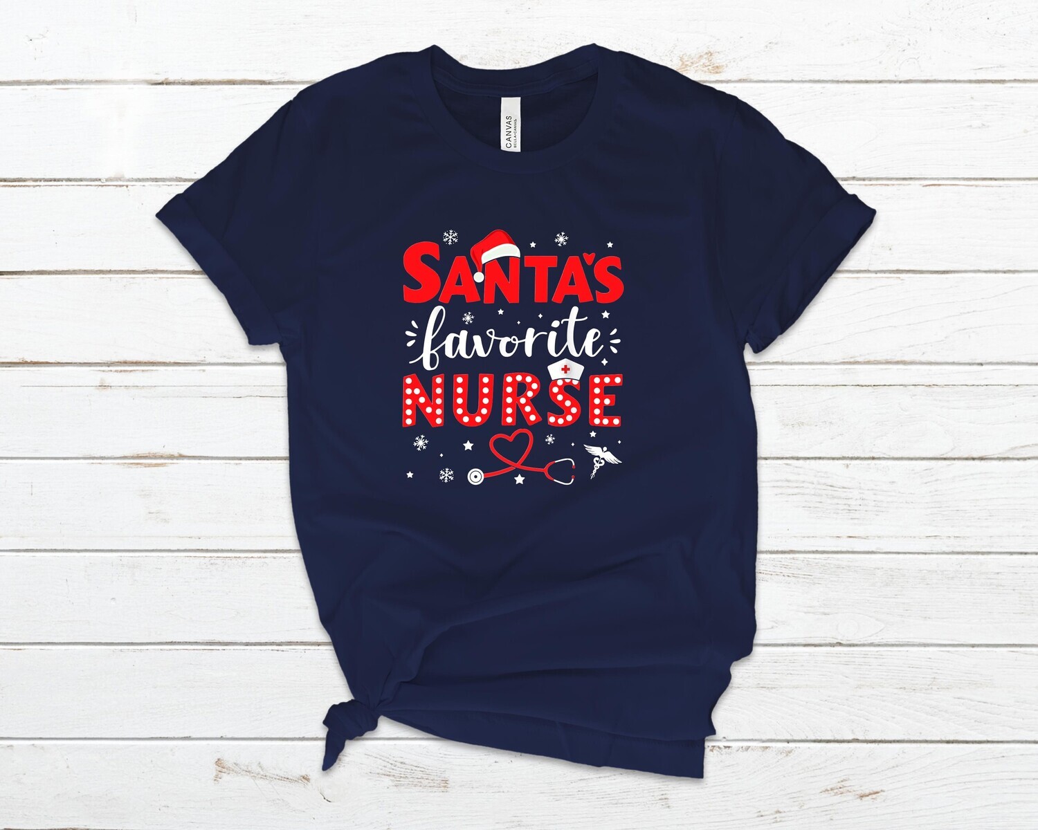 Santa's Favorite Nurse NAVY 