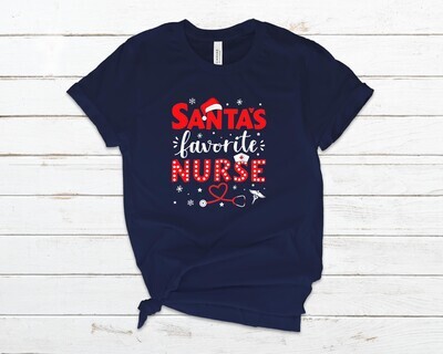 Santa's Favorite Nurse NAVY (SPD, MA, Tech, Grinches)