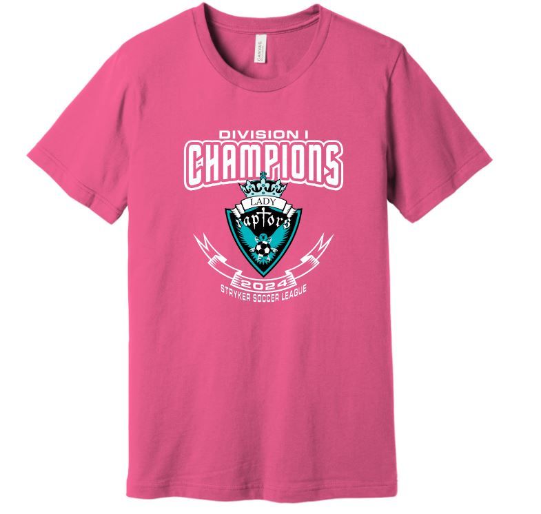Lady Raptors Champions 2024 Black/Pink