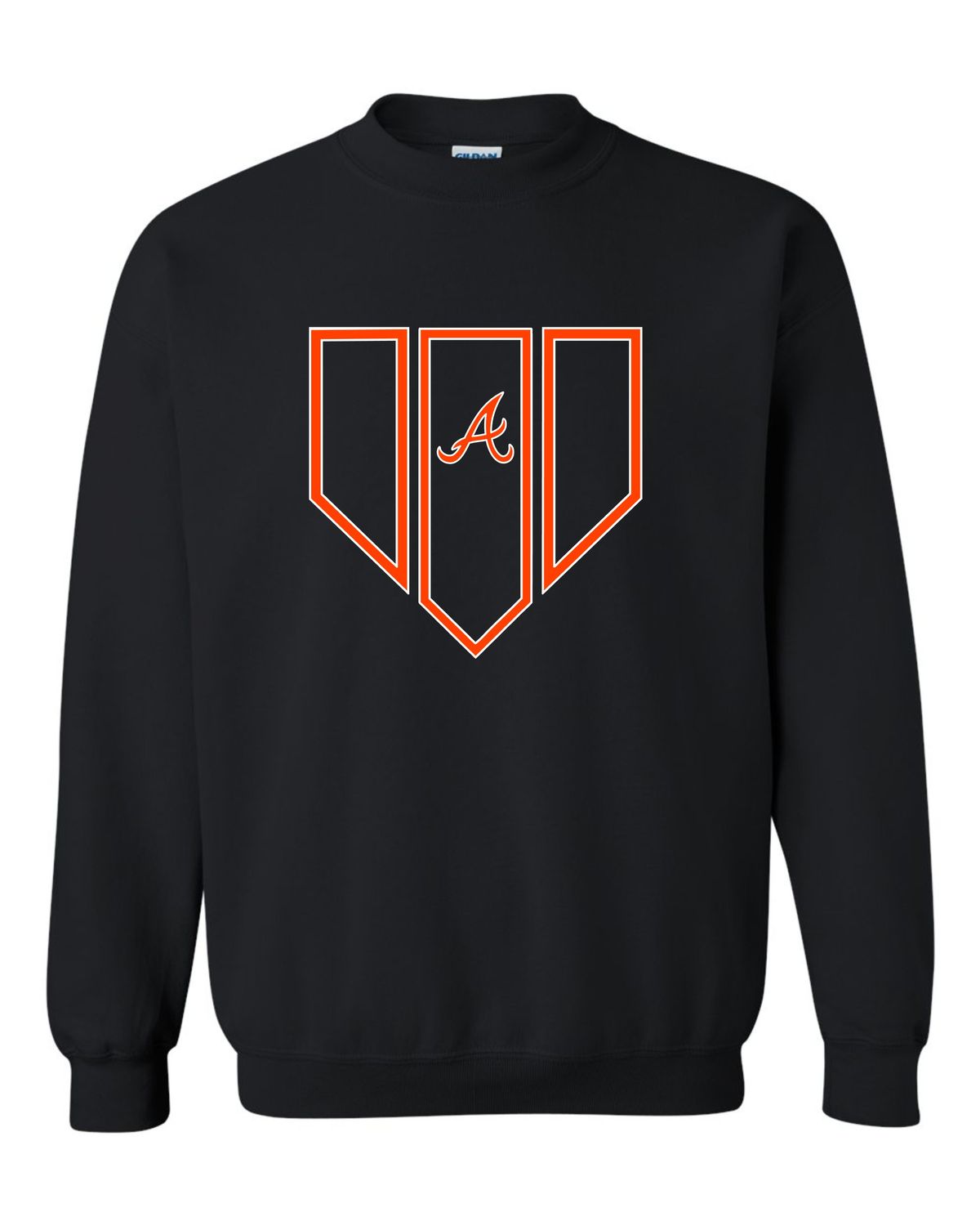 Orange Plate w/ &#39;A&#39; AHS Orioles Baseball 2025 Crewneck/ Hooded sweatshirt