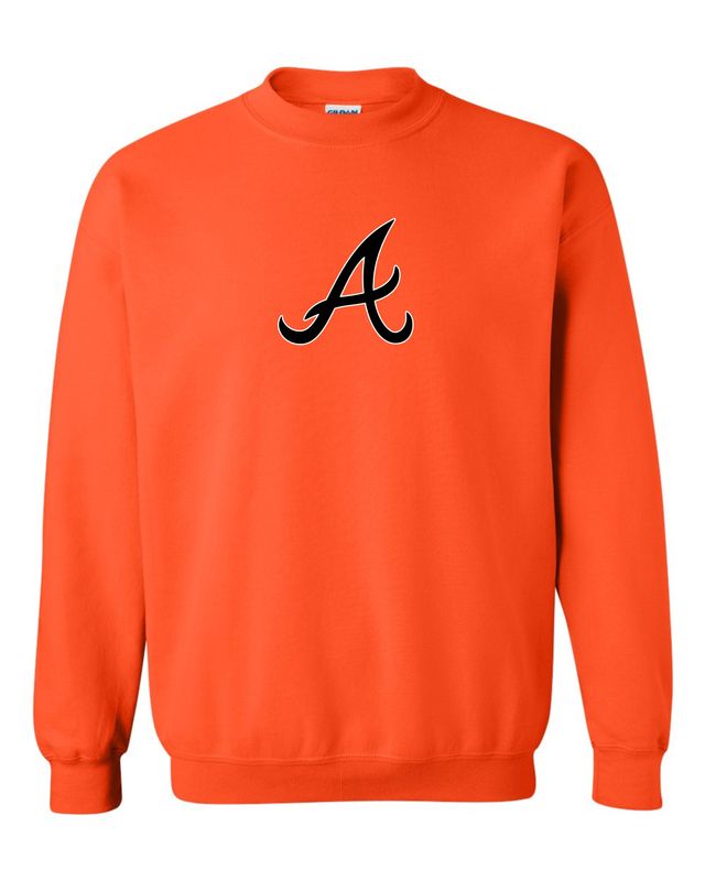Black &#39;A&#39; on Orange AHS BASEBALL AHS Orioles Baseball 2025 Sweatshirt