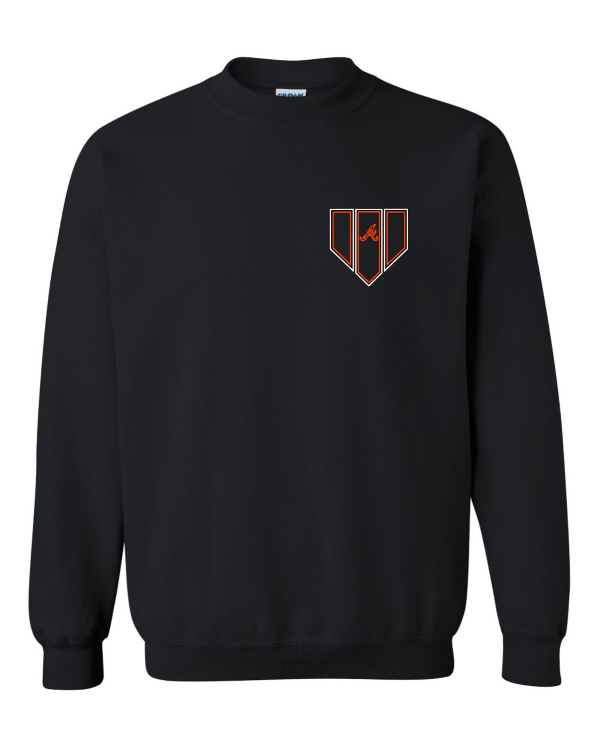 BLACK OUT Left Chest AHS Orioles Baseball 2025 Crewneck/ Hooded sweatshirt