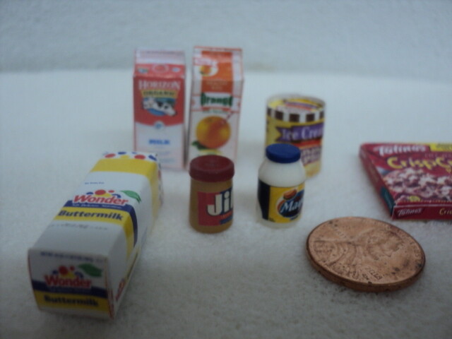 DOLLHOUSE MISC. GROCERIES FOR DOLLHOUSE KITCHEN