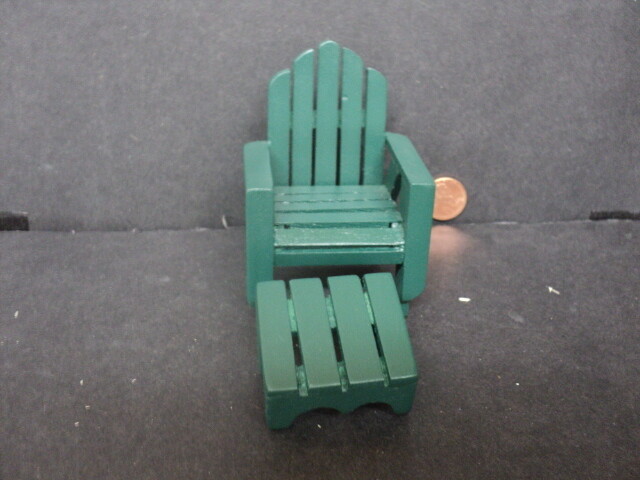 DOLLHOUSE ADIRONDACK CHAIR W/ OTTOMAN