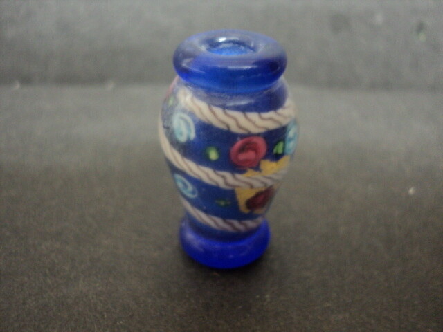 DOLLHOUSE BLUE FUSED GLASS VASE