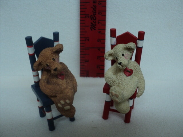 MINI BEAR SET- BEARS W/ CHAIR SET   -W6367