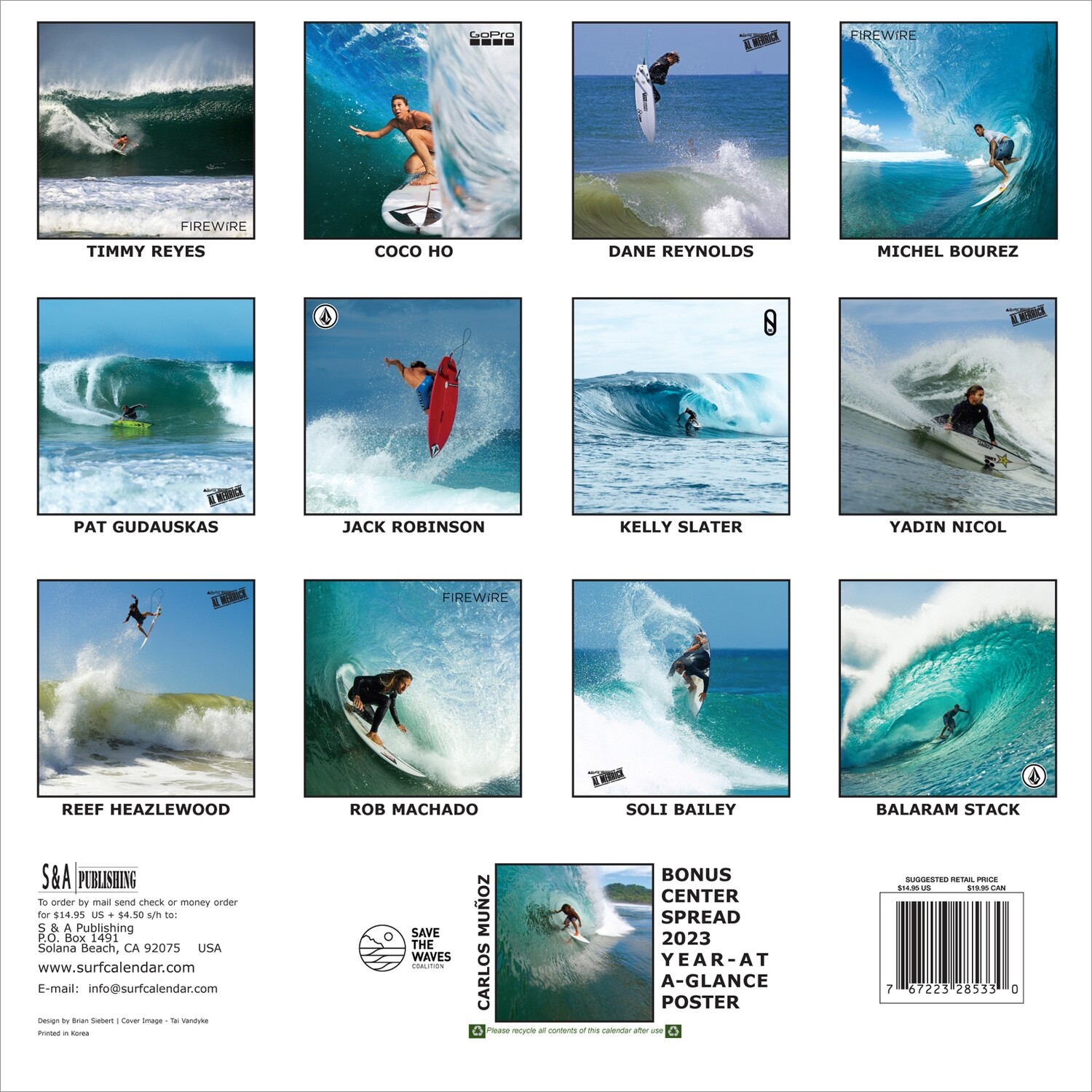 Surf Calendar 2023 Surf, Surfing, Surf Calendar, Surfing Calendar