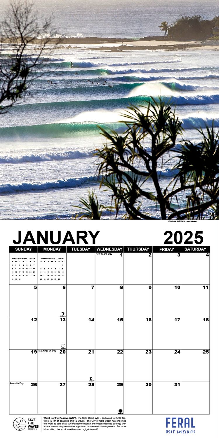 GLOBAL SURF 2025 CALENDAR
