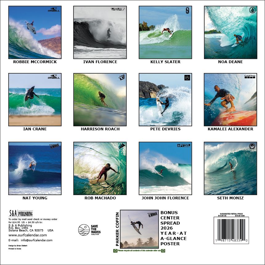 PRO SURF 2025 CALENDAR