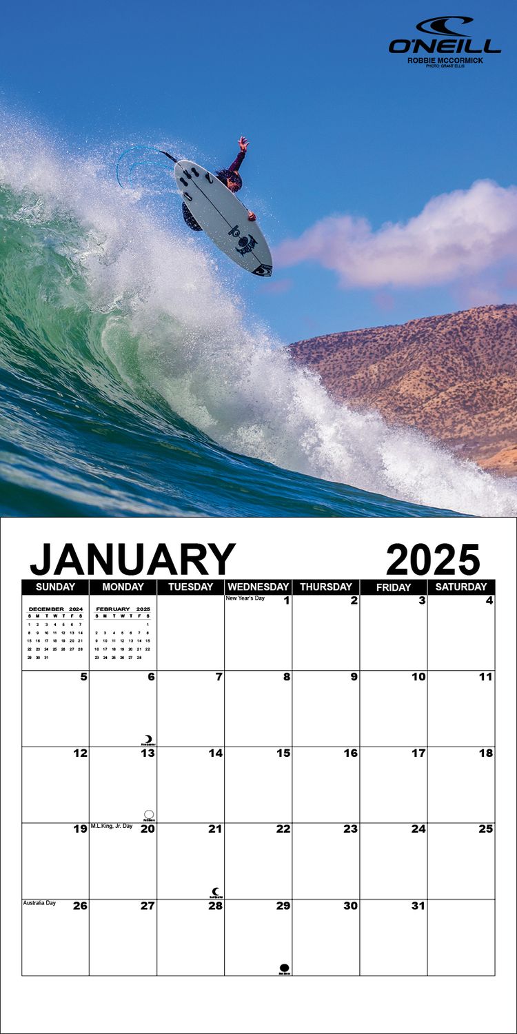 PRO SURF 2025 CALENDAR