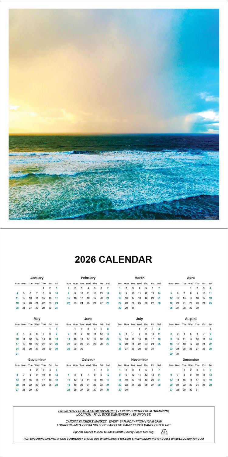 ENCINITAS TIDE 2025 CALENDAR
