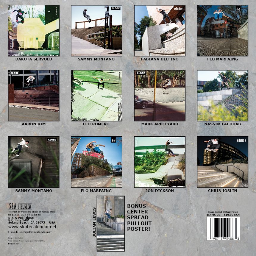 SKATEboarding 2025 CALENDAR