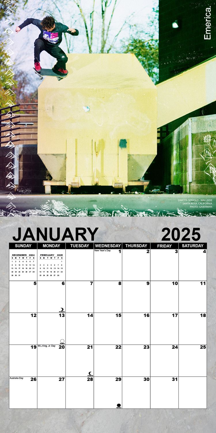 SKATEboarding 2025 CALENDAR