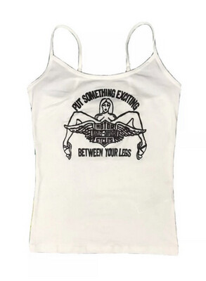 Exciting White Jersey Tank Top