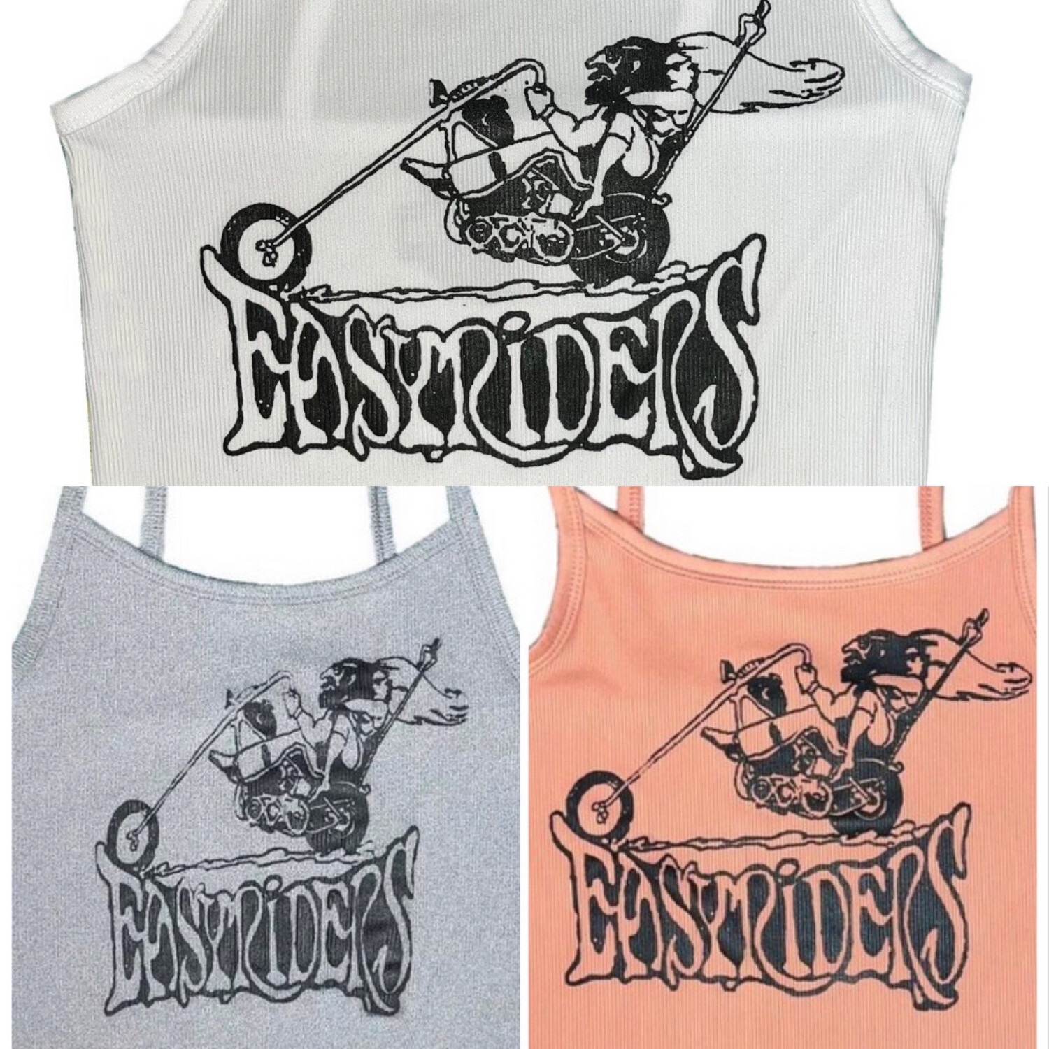 Easyriders On Cropped Ribbed Cami Tank