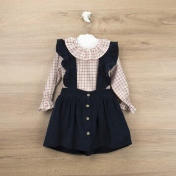 FALDA TIRANTES + CAMISA C/VOLANTE AUTHENTIC