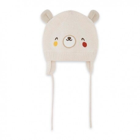 GORRO TRICOT OSITO NIÑO BEIGE BROWNIE BEARS