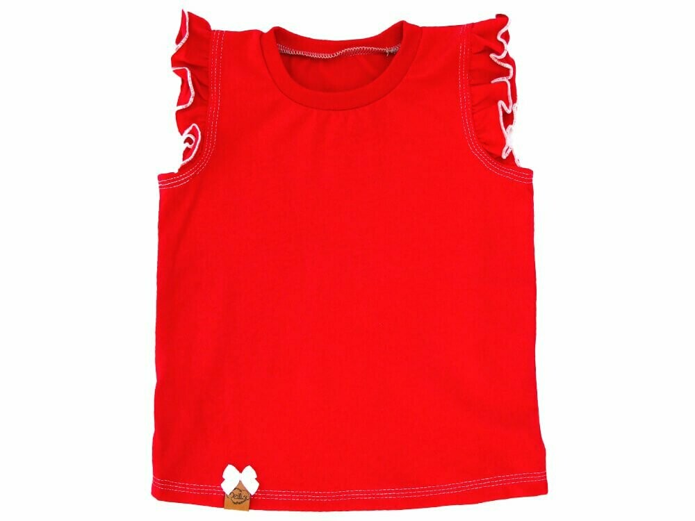 T-Shirt mit Rüschen | rot