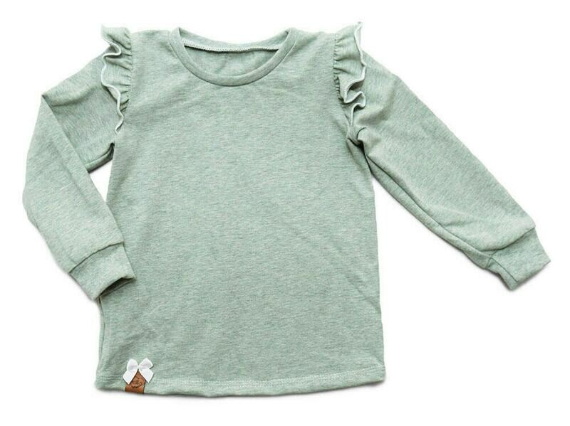 Langarmshirt mit Rüschen | mint
