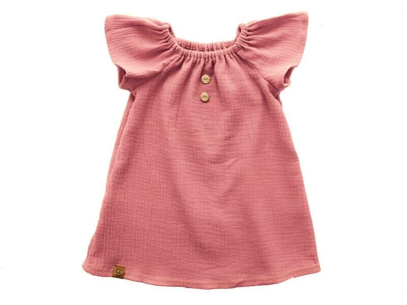 Sommerkleid | Musselin | altrosa
