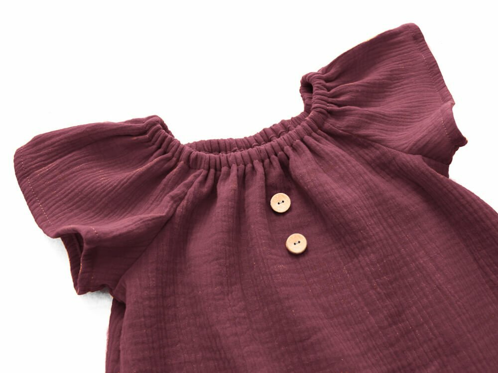 Sommerkleid | Musselin | dunkles beere