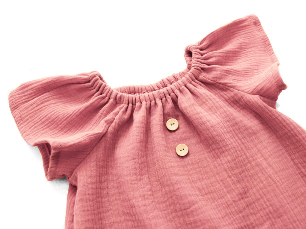 Sommerkleid | Musselin | altrosa