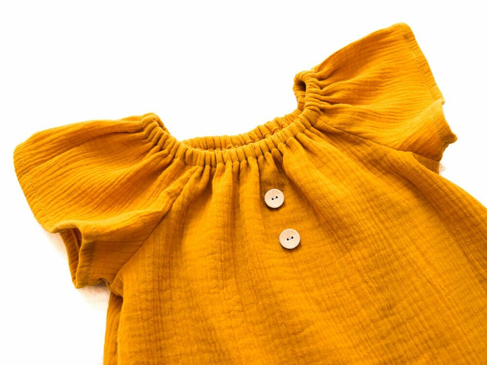 Sommerkleid | Musselin | sonnengelb