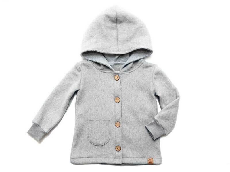 BIO Fleecejacke | hellgrau