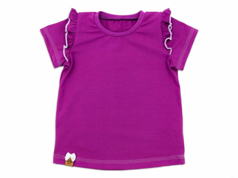 T-Shirt mit Rüschen | magenta