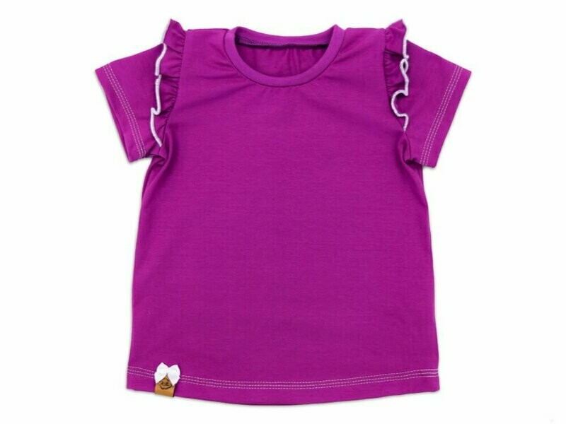 T-Shirt mit Rüschen | magenta