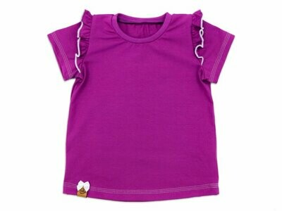 T-Shirt mit Rüschen | magenta