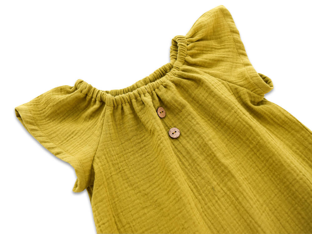 Sommerkleid | Musselin | kiwi