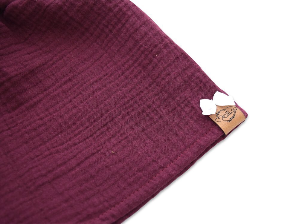 Paperbag Shorts | Musselin | dunkles beere