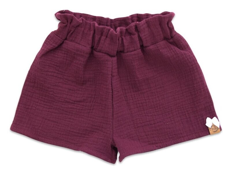 Paperbag Shorts | Musselin | dunkles beere Paperbag Shorts | Musselin | dunkles beere
