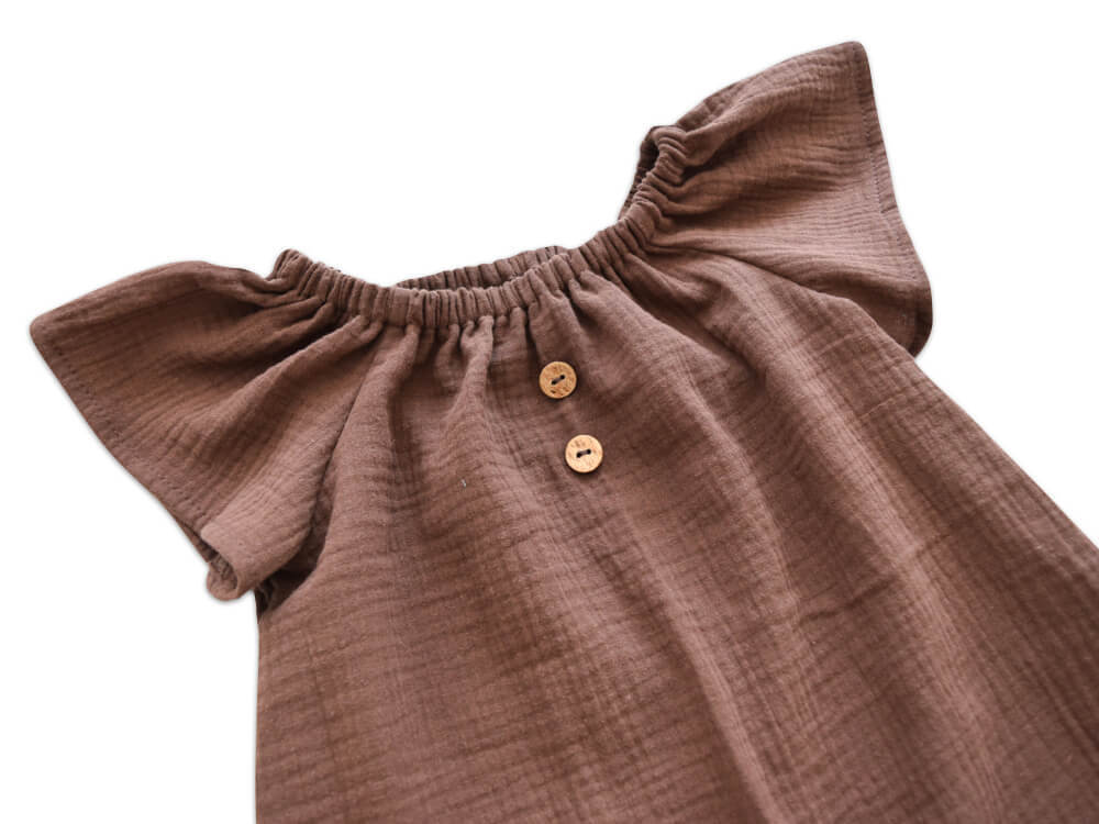 Sommerkleid | Musselin | schokobraun
