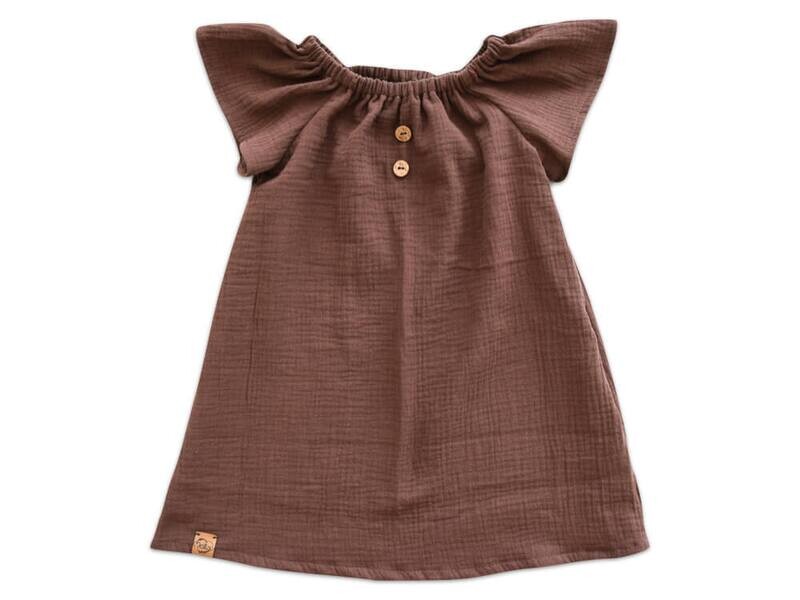 Sommerkleid | Musselin | schokobraun