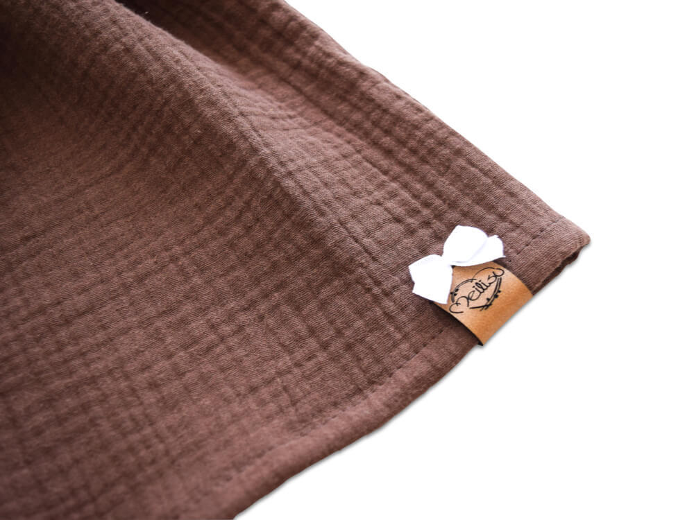 Paperbag Shorts | Musselin | schokobraun