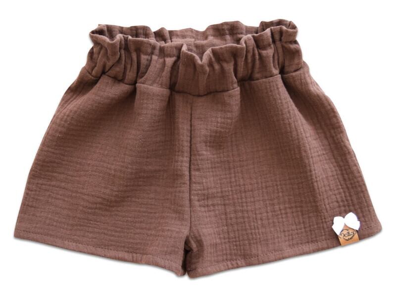 Paperbag Shorts | Musselin | schokobraun Paperbag Shorts | Musselin | schokobraun