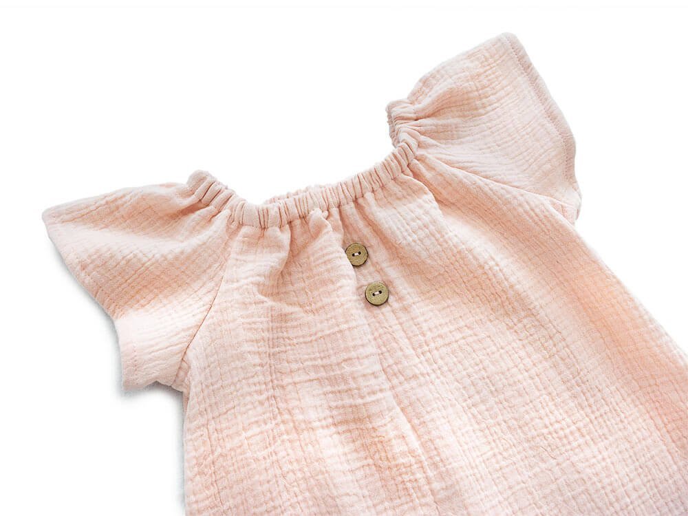 Sommerkleid | Musselin | heller Pfirsich