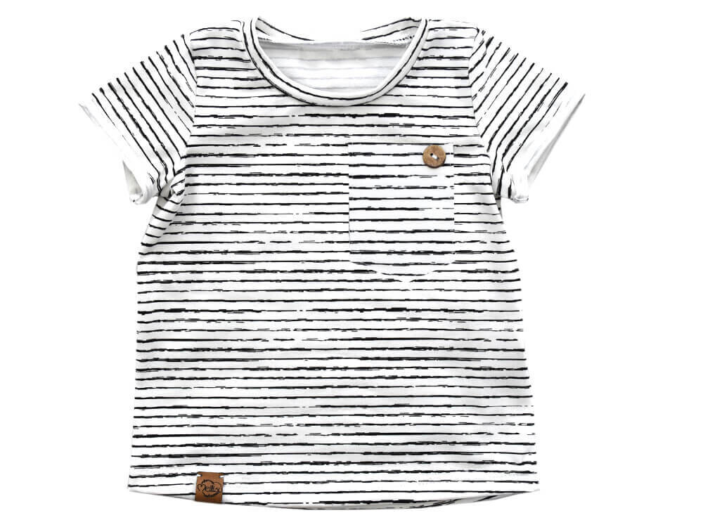 T-Shirt | Streifen black & white