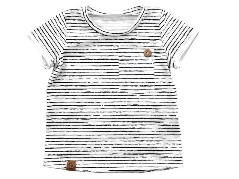 T-Shirt | Streifen black & white