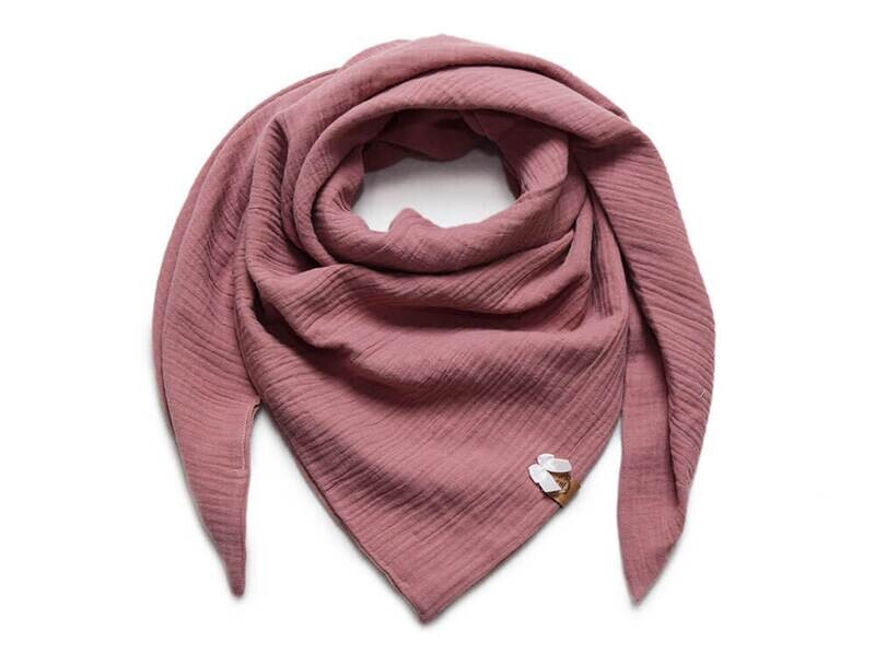 Dreieckstuch Kinder | Musselin | altrosa