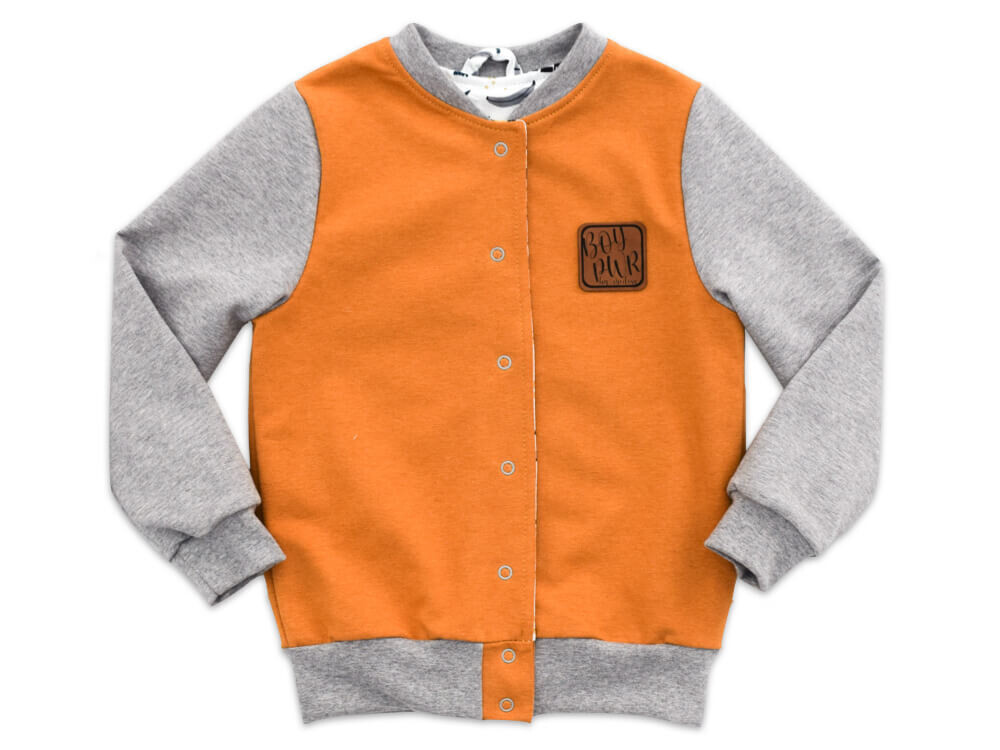 Collegejacke | senfgelb - hellgrau