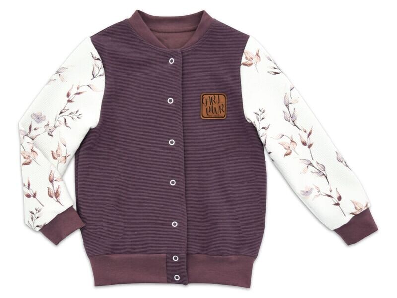 Collegejacke | mauve Rippjersey