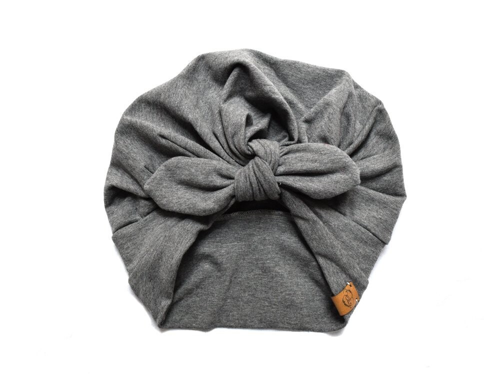Turbanmütze | grau | Gr. 54-56 cm